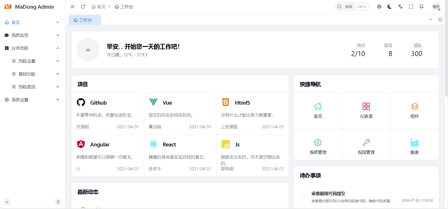 madong企业级快速开发框架 轮播图